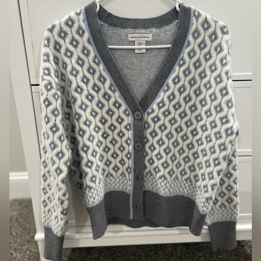 Cupcakes and Cashmere button up cardigan powder blue - XS